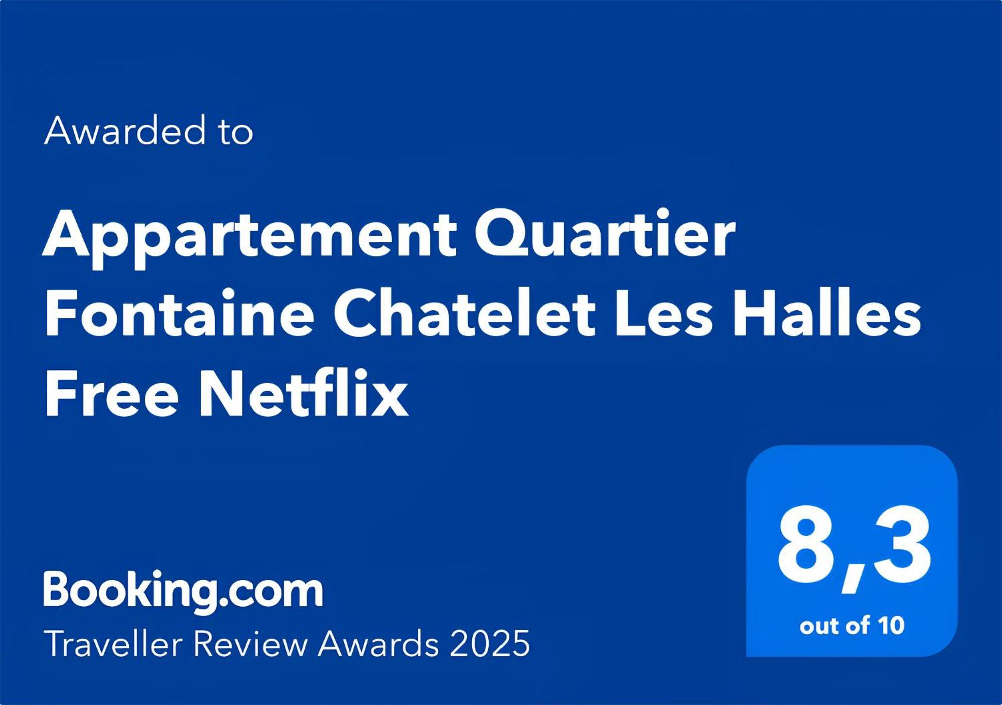 Appartement Quartier Fontaine Chatelet Les Halles Free Netflix Paříž Exteriér fotografie